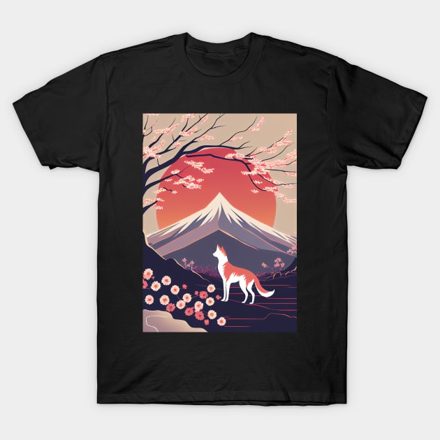 Pastel Kitsune: Cherry Blossom Dreams 2 T-Shirt by Focused Instability